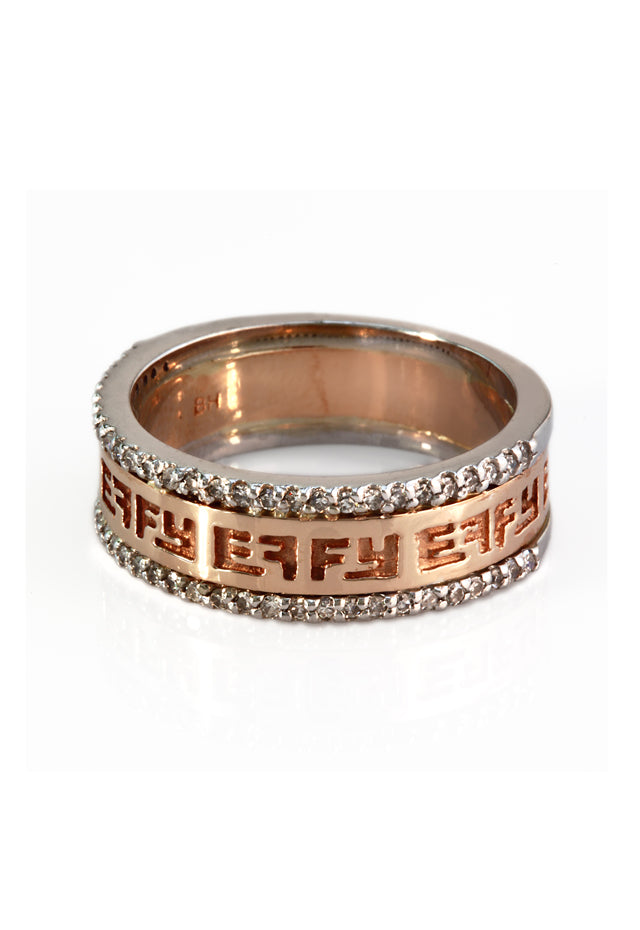 Signature 14K Rose White Gold Diamond Ring