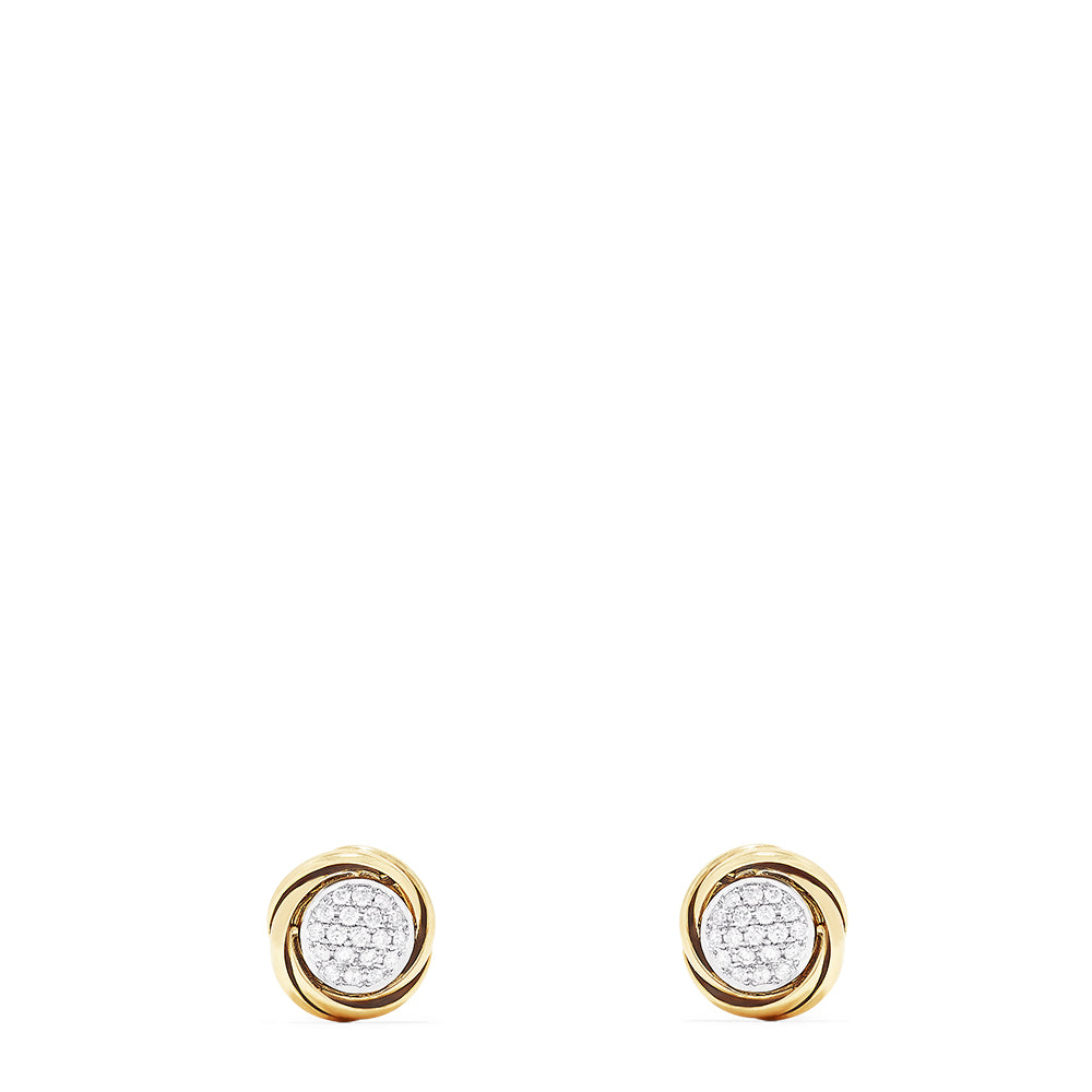 Effy 14K Yellow Gold Diamond Stud Earrings, 0.24 TCW