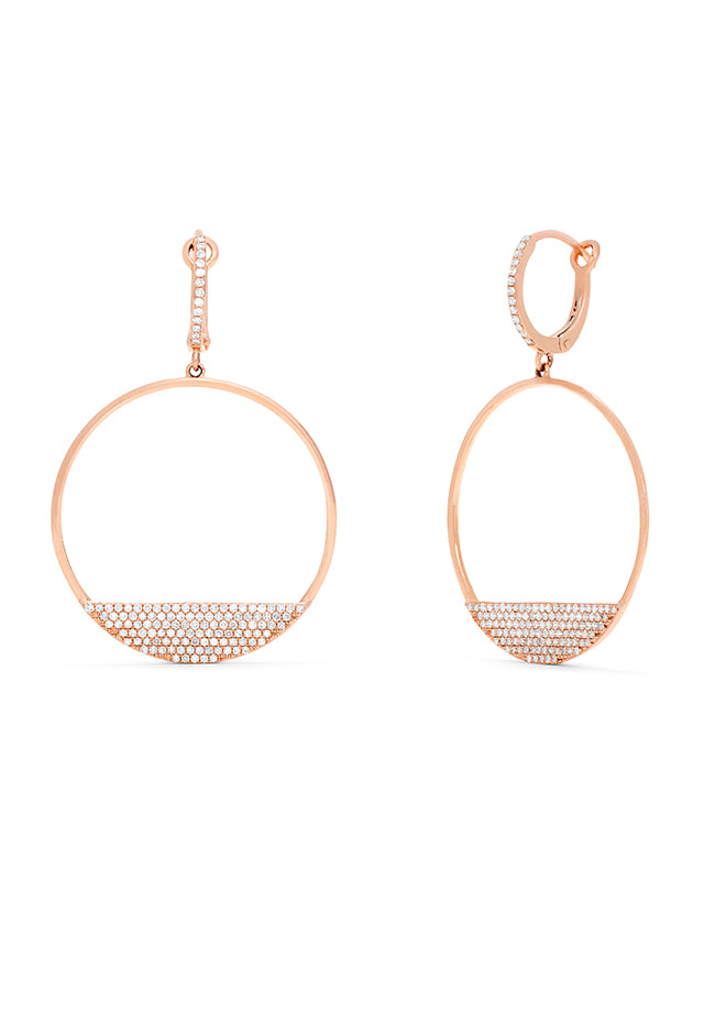 Effy 14K Rose Gold Diamond Earrings, 0.68 TCW