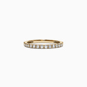 The DOro 14K Yellow Gold Diamond Band, 0.34 TCW, showcases a row of round white diamonds set along the top half in polished 14K yellow gold, displayed against a plain white background.