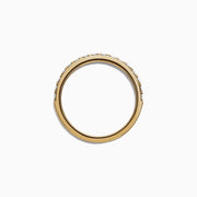 The DOro 14K Yellow Gold Diamond Band, 0.34 TCW, showcases a row of round white diamonds set along the top half in polished 14K yellow gold, displayed against a plain white background.