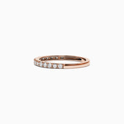 The Pave Rose 14K Rose Gold Diamond Band, 0.34 TCW, features a sparkling row of white diamonds set in rose gold, shown on a plain white background.