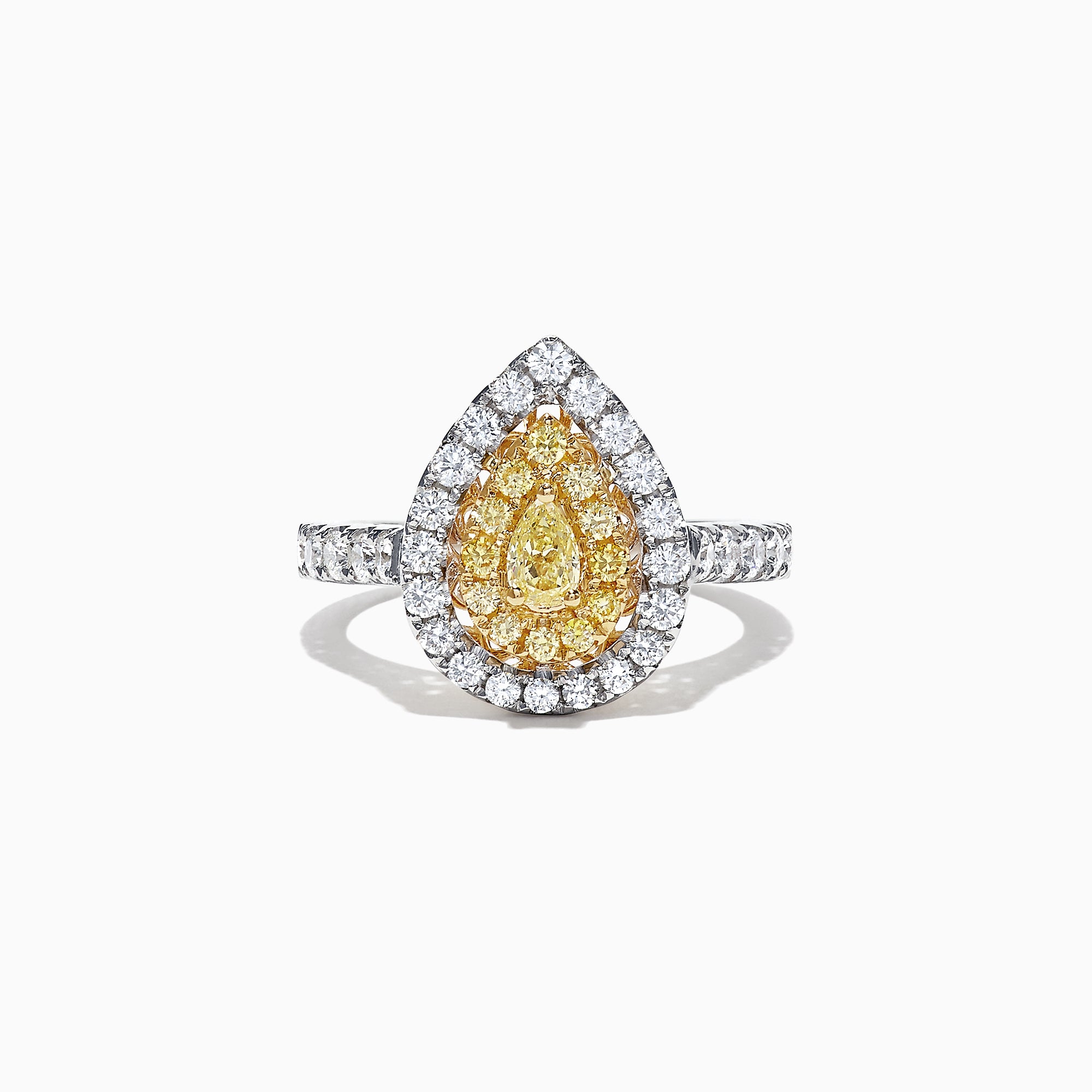 Effy Canare 18K Two-Tone Gold Yellow and White Diamond Ring, 1.21 TCW