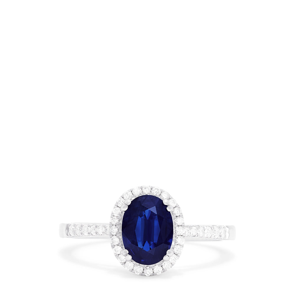 Effy Royale Bleu 14K White Gold Sapphire and Diamond Ring, 1.65 TCW