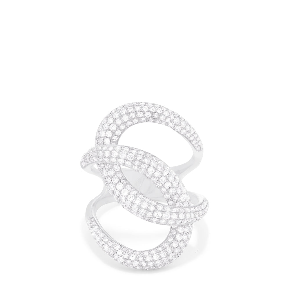 Pave Classica 14K White Gold Diamond Fashion Ring, 1.73 TCW ...