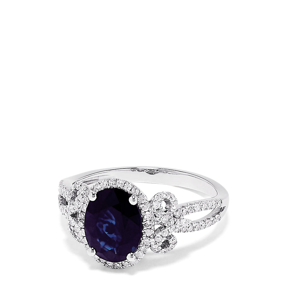Effy Royale Bleu 14K White Gold Sapphire and Diamond Ring, 2.27 TCW