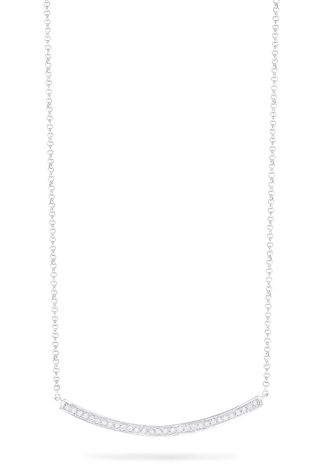 Effy Pave Classica 14K White Diamond Necklace, 0.10 TCW