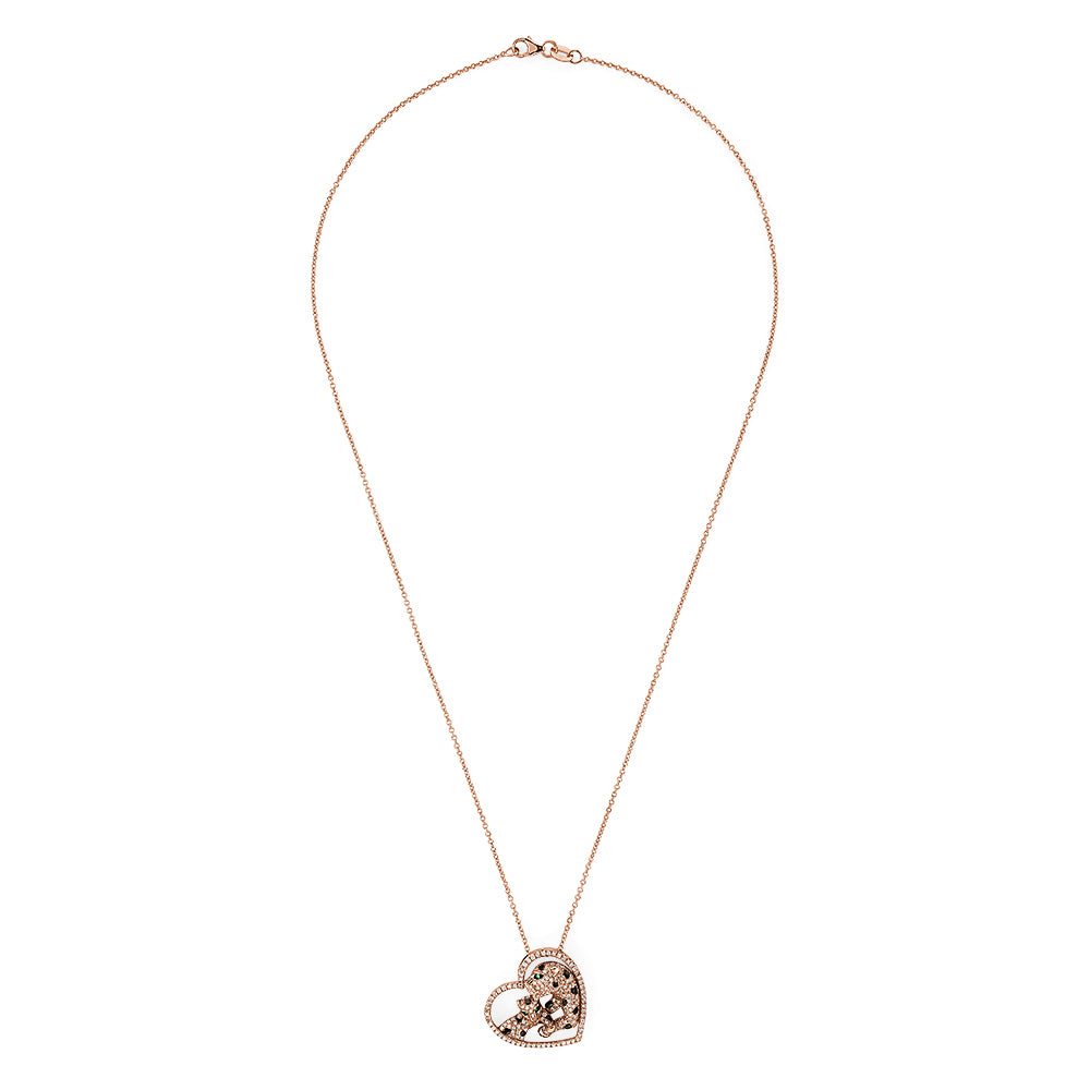 Effy Signature 14K Rose Gold Diamond & Tsavorite Heart Pendant, 0.73 TCW
