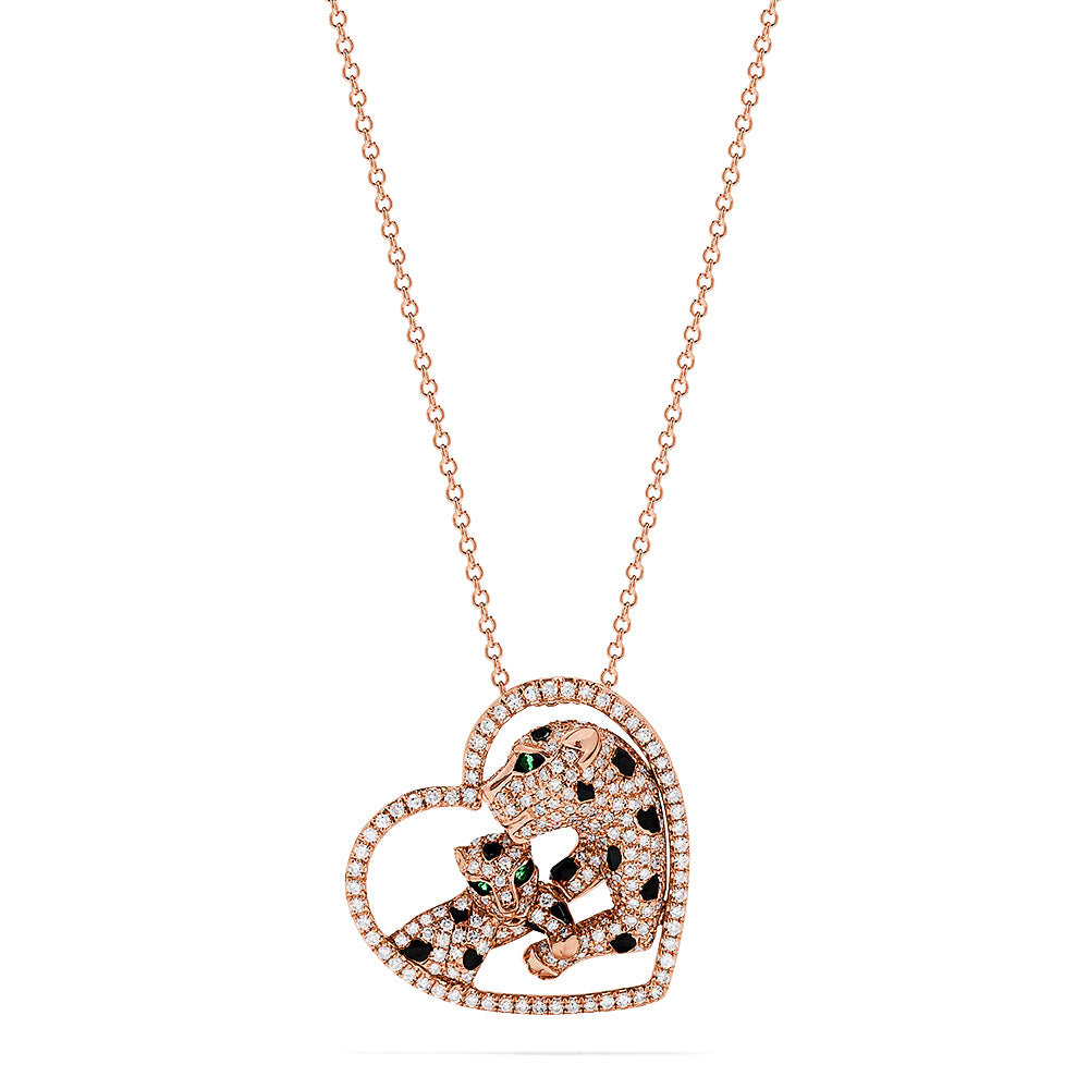 Effy Signature 14K Rose Gold Diamond & Tsavorite Heart Pendant, 0.73 TCW