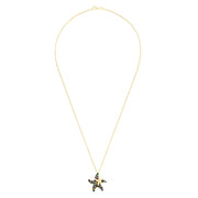 The Watercolors 14K Gold Sapphire & Diamond Starfish Pendant (1.27 TCW) features two overlapping starfish: the larger is set with colorful sapphires, and the smaller sparkles with diamonds.