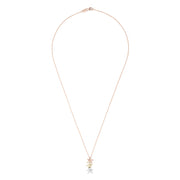 The Seaside 14K Tri Color Gold Diamond Starfish Trio Pendant features three starfish in rose, yellow, and white gold, set with 0.23 TCW diamonds.