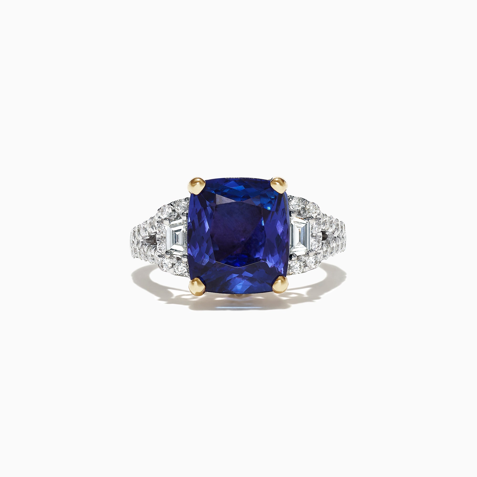 Effy Limited Edition 18K Two Tone Gold Tanzanite and Diamond Ring, 4.52 TCW