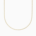 The 14K Yellow Gold 18 Woven Chain is elegantly displayed against a plain white background.
