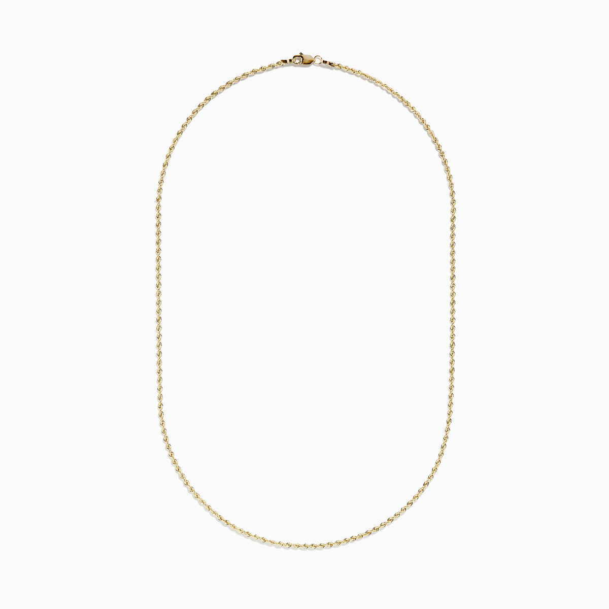 The 14K Yellow Gold 18 Woven Chain is elegantly displayed against a plain white background.