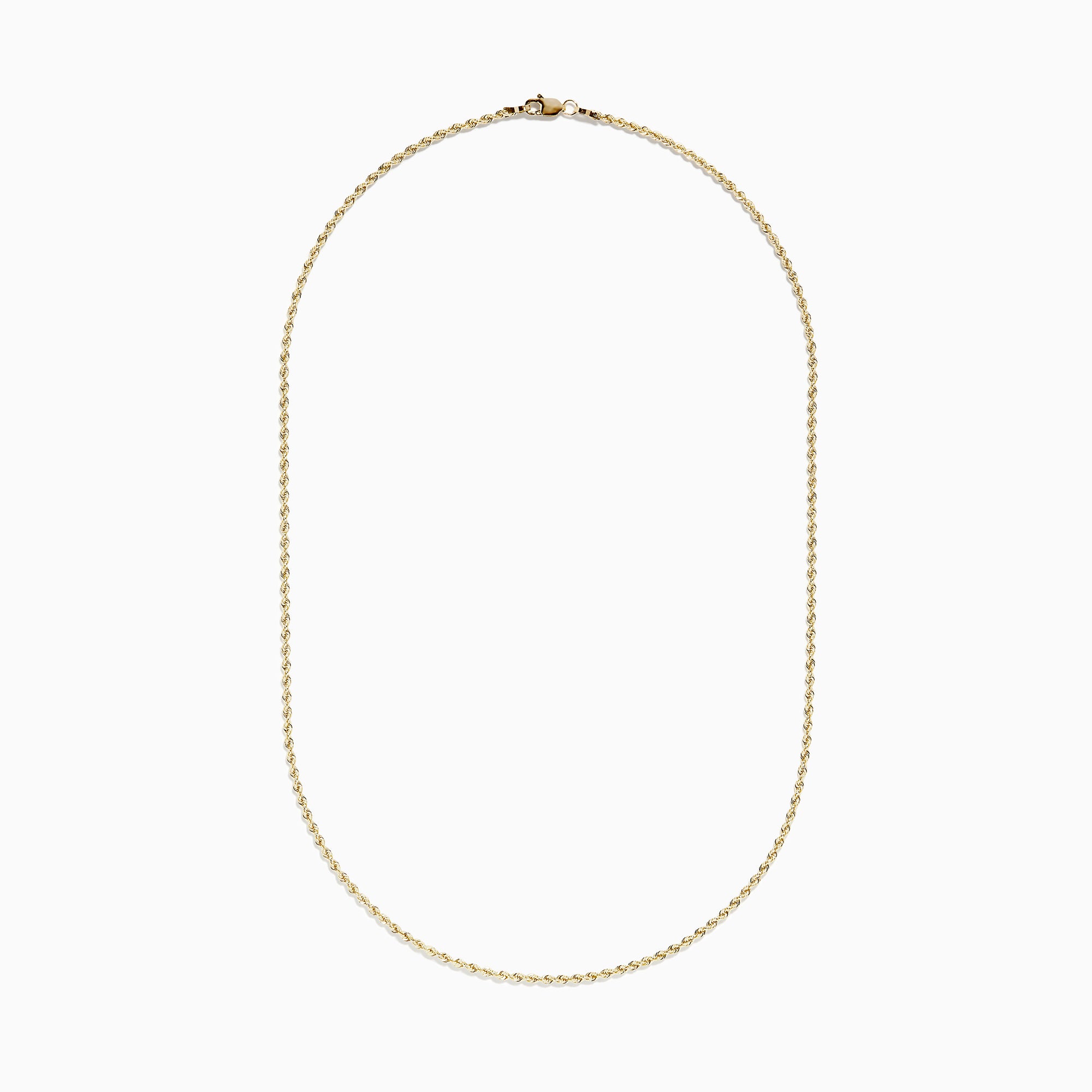 The 14K Yellow Gold 18 Woven Chain is elegantly displayed against a plain white background.