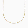 The 14K Yellow Gold 20 Woven Chain is displayed on a plain white background, featuring a gentle curve that accentuates its elegant twisted design.