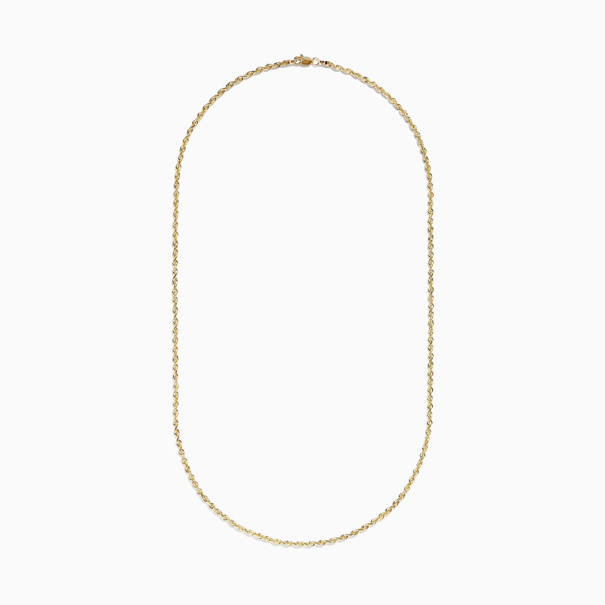 The 14K Yellow Gold 20 Woven Chain is displayed on a plain white background, featuring a gentle curve that accentuates its elegant twisted design.
