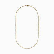 The 14K Yellow Gold 20 Woven Chain is displayed on a plain white background, featuring a gentle curve that accentuates its elegant twisted design.