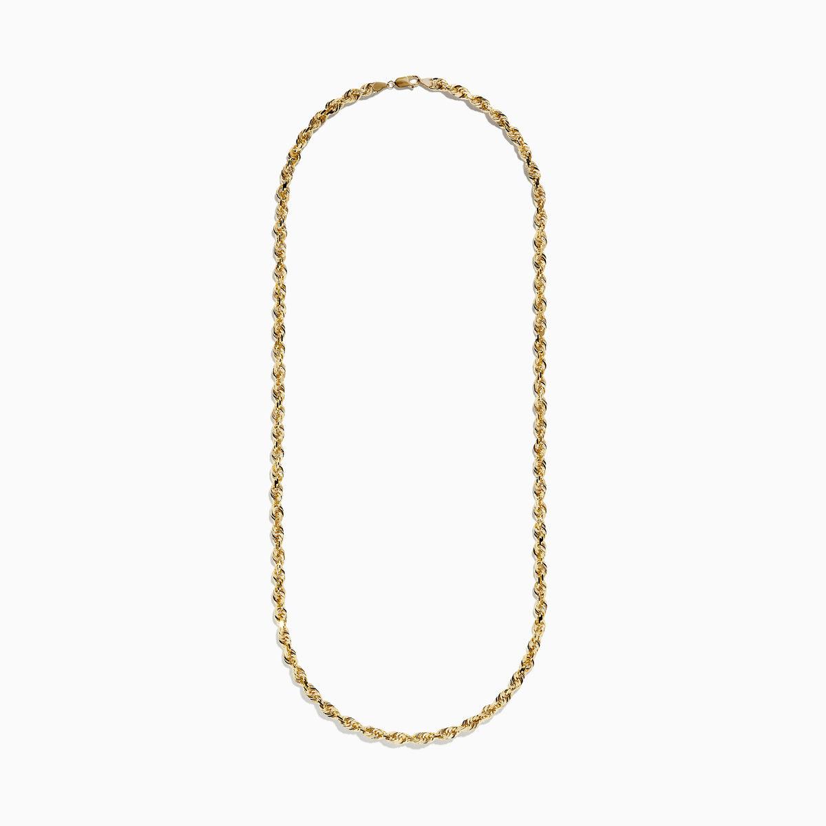 The 14K Yellow Gold 26 Woven Chain is displayed on a white background, showcasing its twisted, braided design and polished finish.