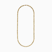 The 14K Yellow Gold 26 Woven Chain is displayed on a white background, showcasing its twisted, braided design and polished finish.