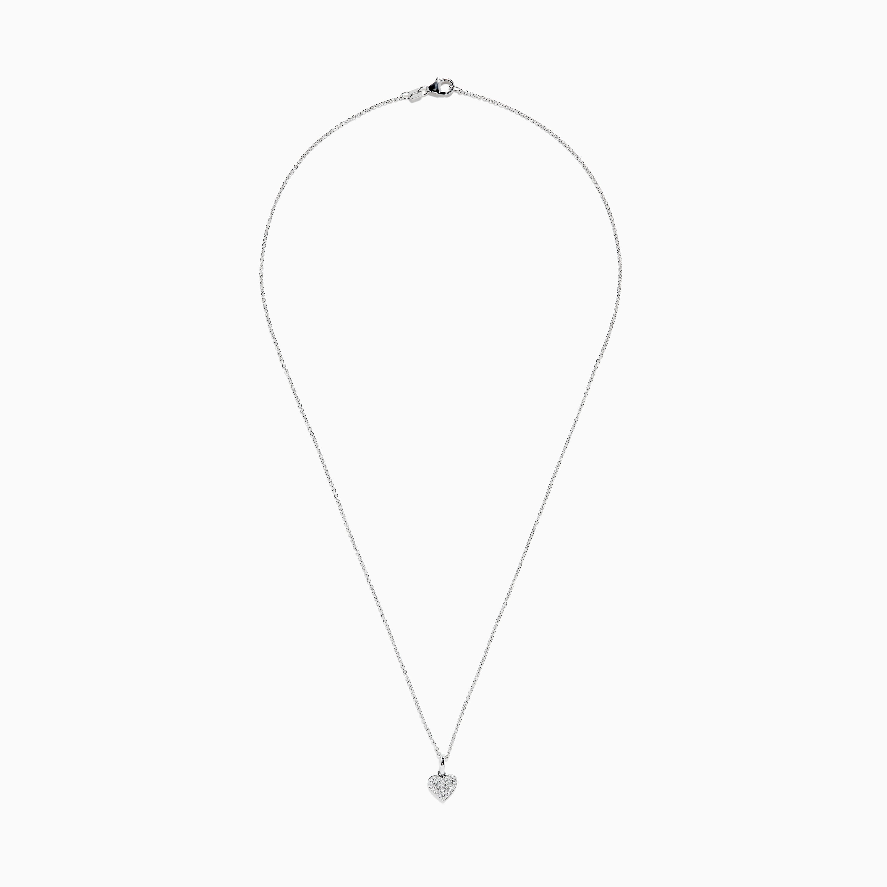 EFFY Sterling Silver Diamond & Ruby Heart Pendant Necklace - 0.04ct. |  Nordstromrack