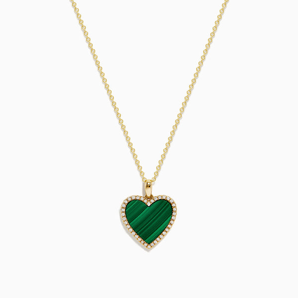 Effy Classique 14K White Gold Diamond Heart Pendant – effyjewelry.com