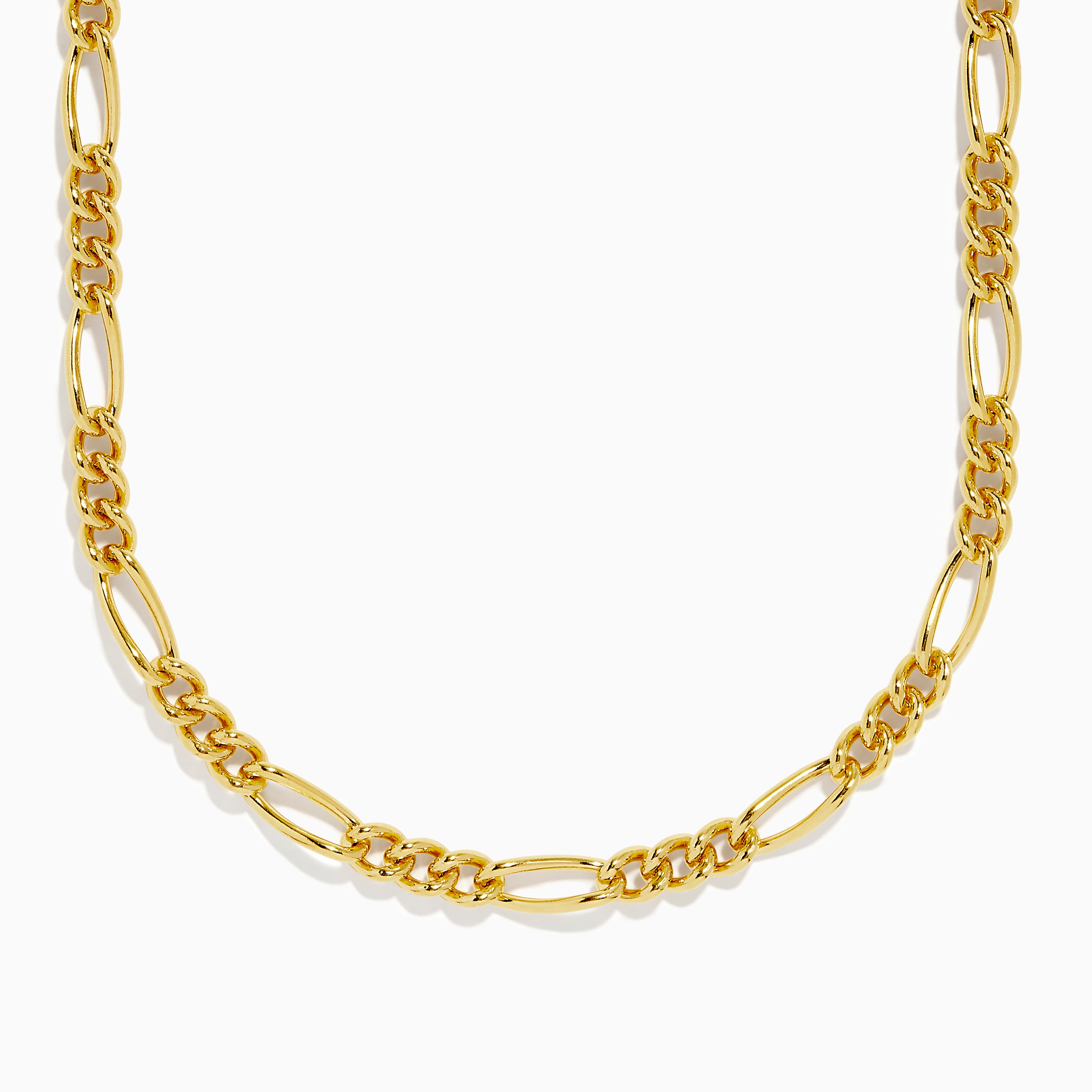 925 Sterling Silver Gold Plated Chain Link Necklace –