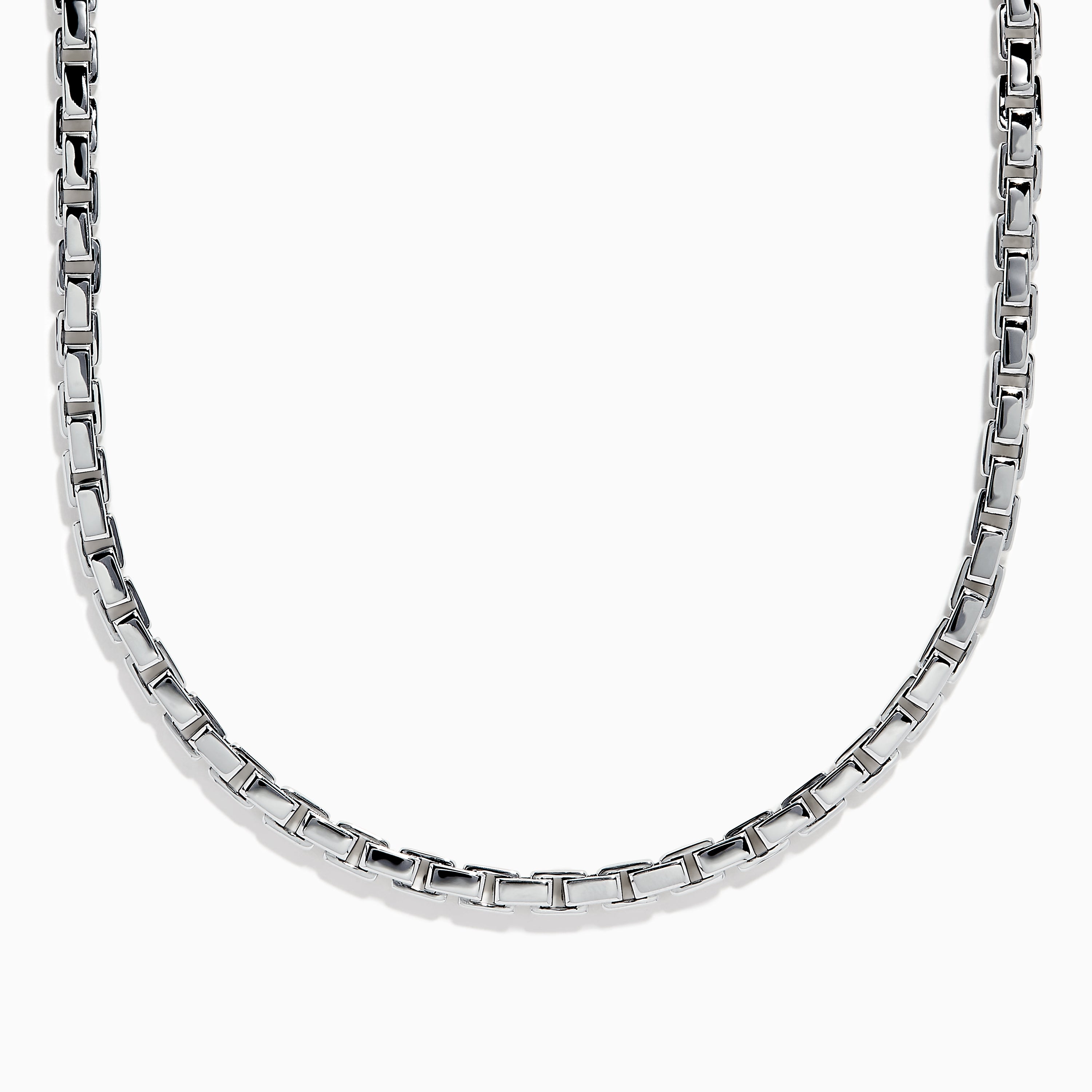 Men’s Sterling Silver 22" Box Link Chain – effyjewelry.com
