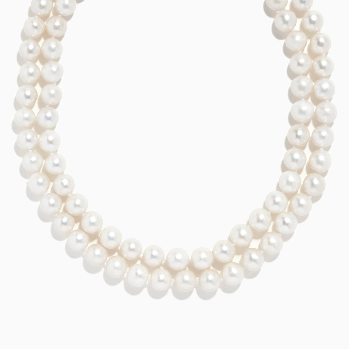 A close-up of a 925 Sterling Silver Freshwater Pearl Necklace, shown against a plain white background.