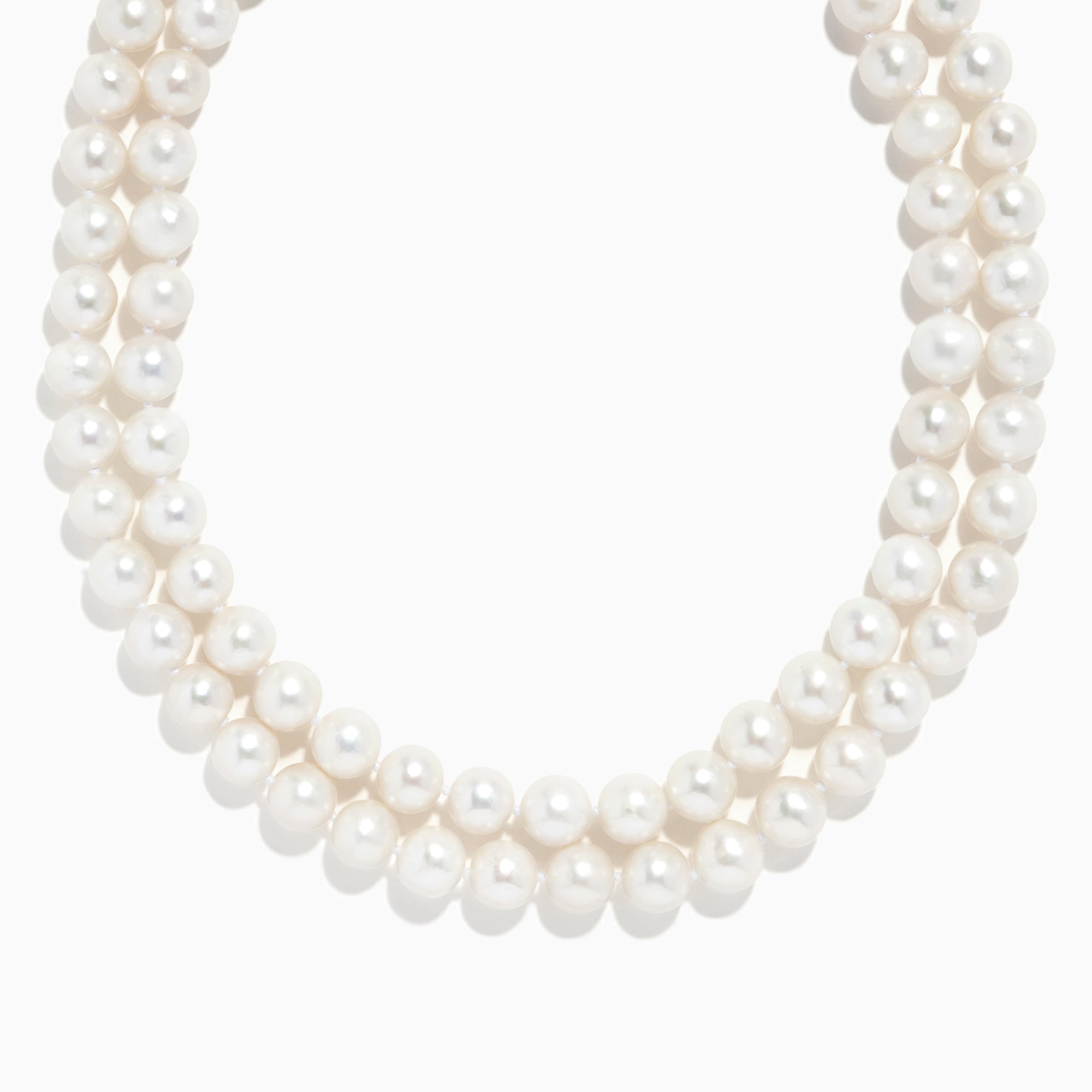 A close-up of a 925 Sterling Silver Freshwater Pearl Necklace, shown against a plain white background.