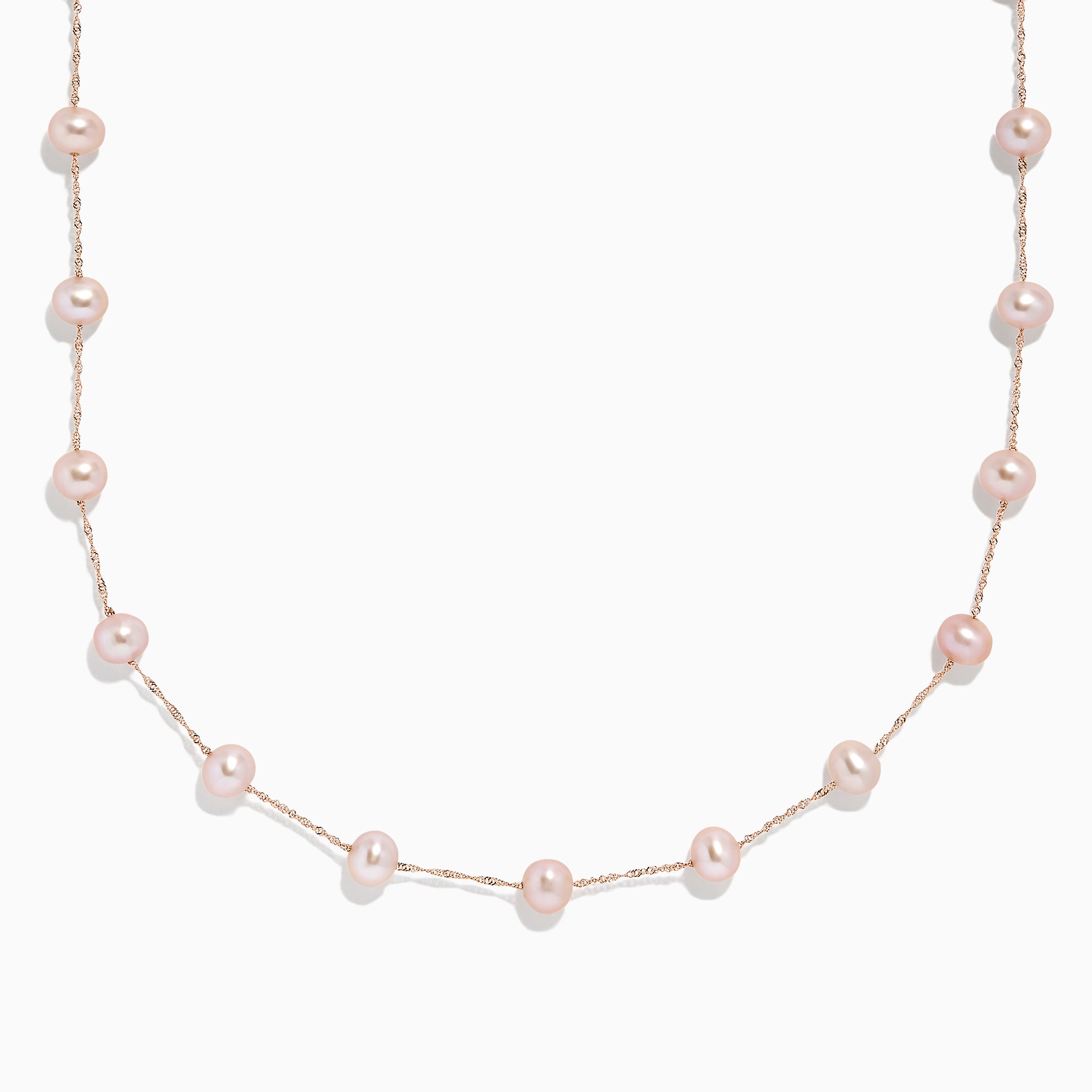 Effy 14K Rose Gold Cultured Fresh Water Pearl Necklace