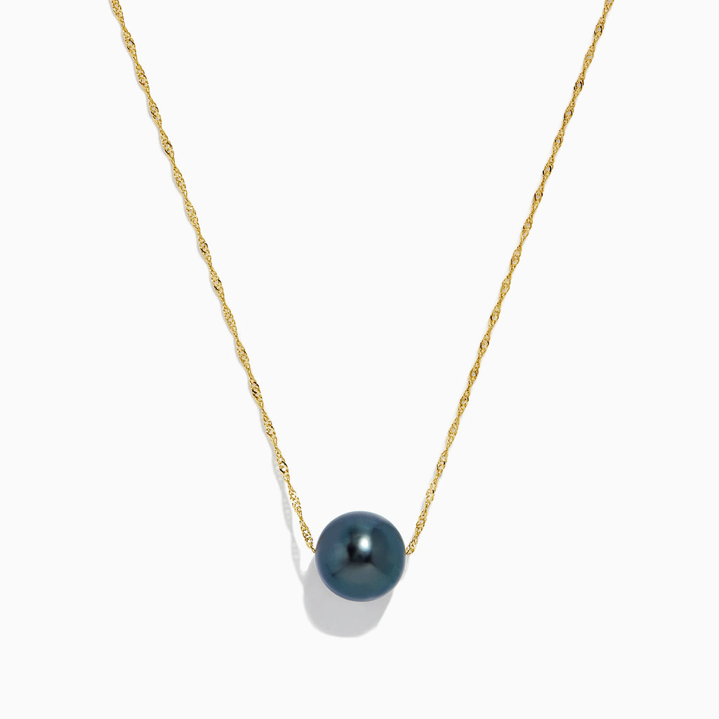 Effy 14K Yellow Gold Tahitian Pearl Necklace