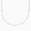 The 14K Yellow Gold Cultured Fresh Water Pearl Necklace by Effy features spaced irregular pearls on a delicate gold chain, shown on a white background.