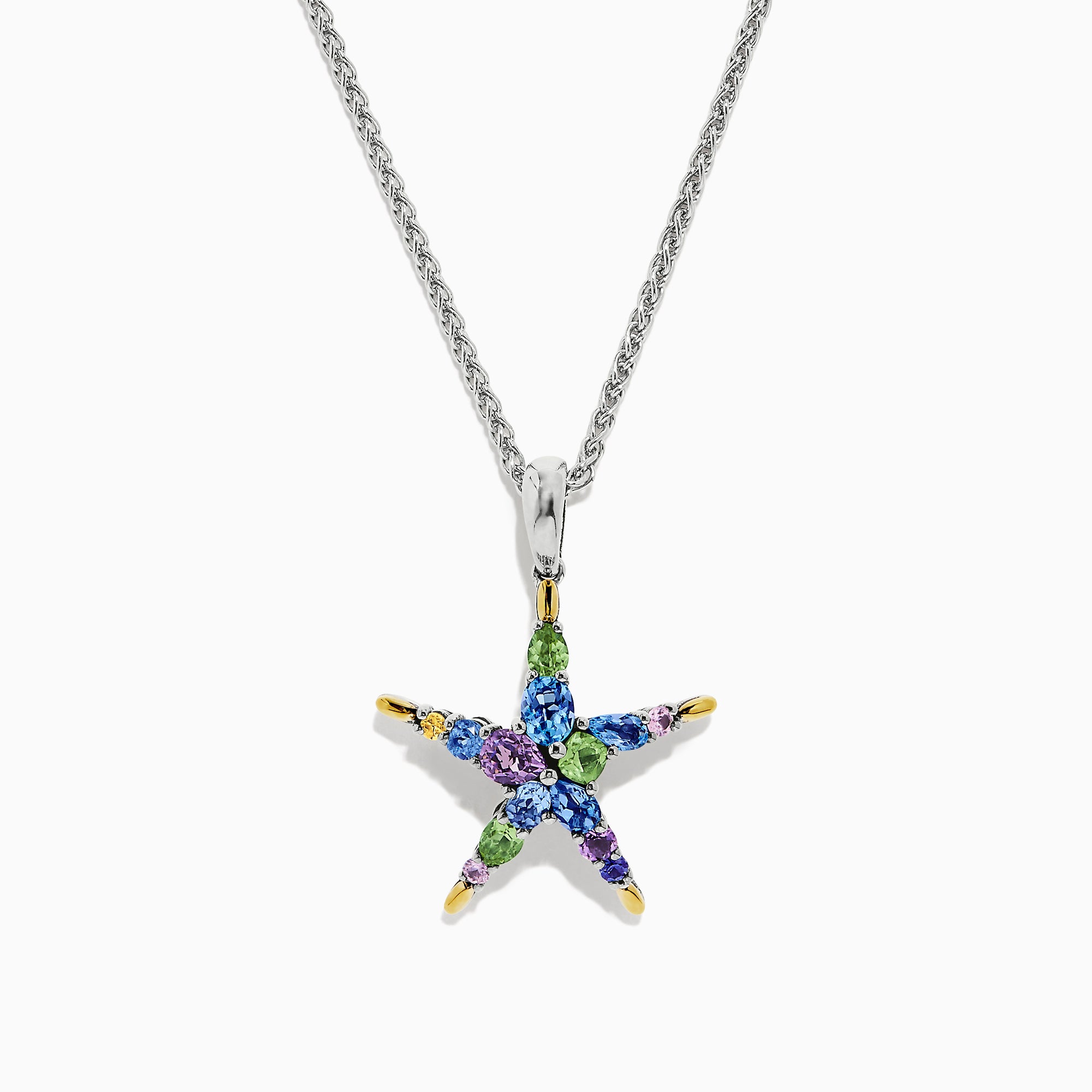 Effy Seaside Sterling Silver Multi Gemstone Starfish Pendant, 2.90 TCW –  effyjewelry.com