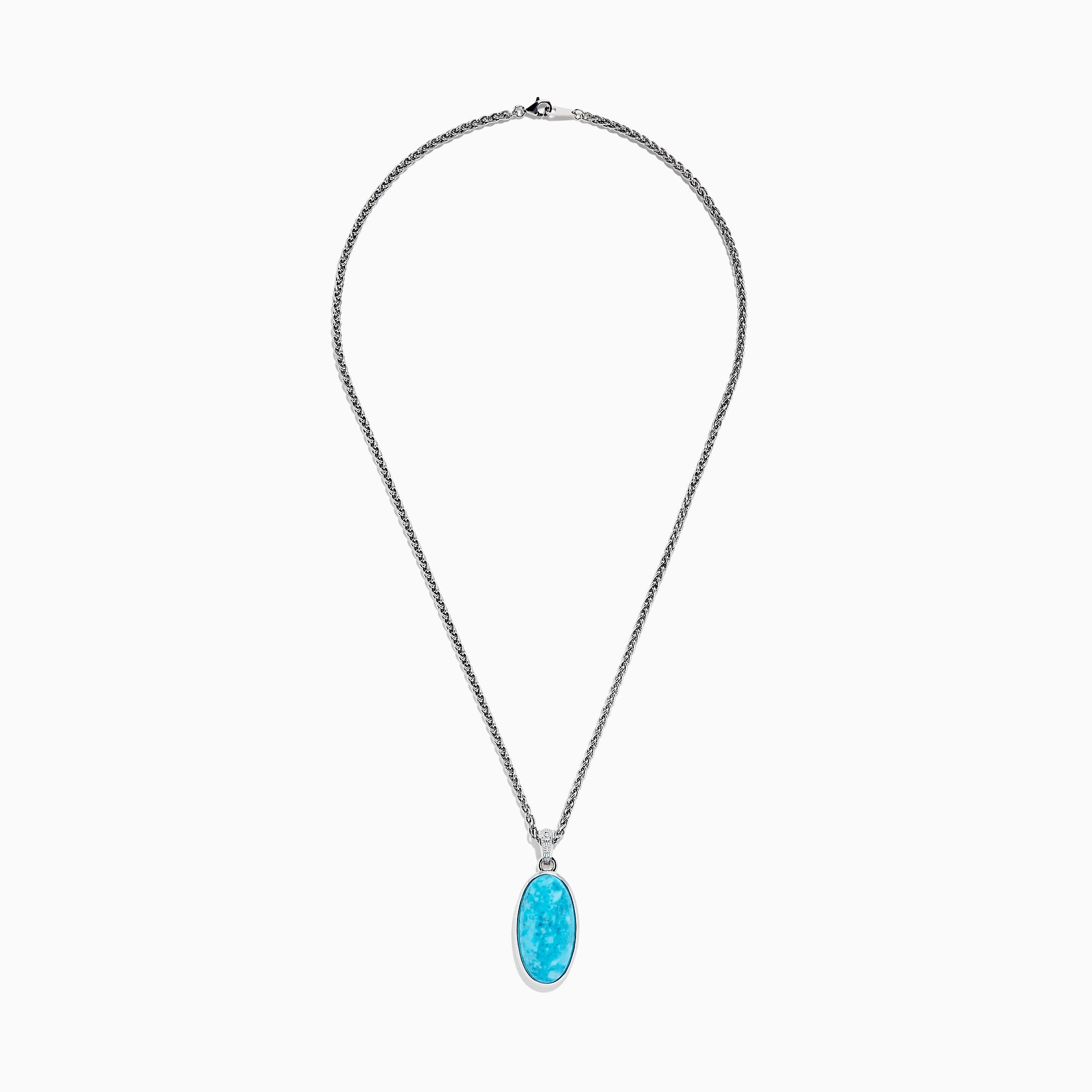 Effy 925 Sterling Silver Turquoise Pendant, 18.50 TCW