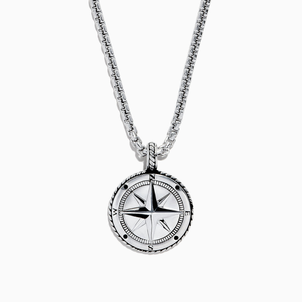 Effy Men's Sterling Silver Compass Pendant