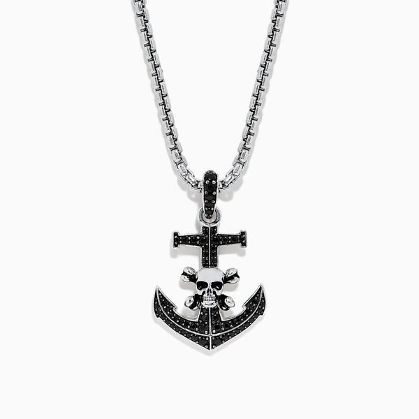 EFFY Sterling Silver Diamond Anchor Pendant Necklace - 0.09ct. |  Nordstromrack