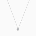 A delicate 14k White Gold Diamond pendant (0.20 TCW) necklace, elegantly displayed against a white background.