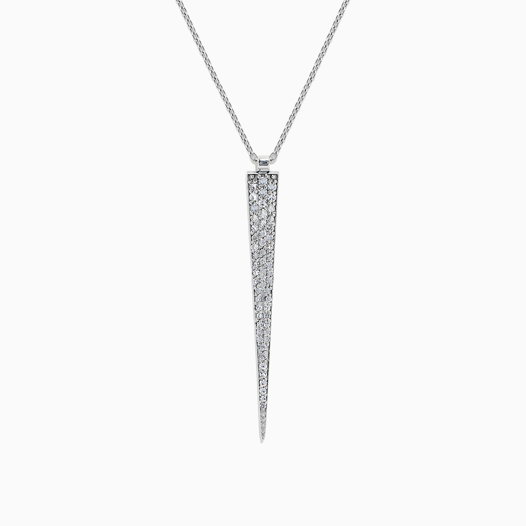 Effy Pave Classica 14K White Gold Diamond Pendant, 0.29 TCW