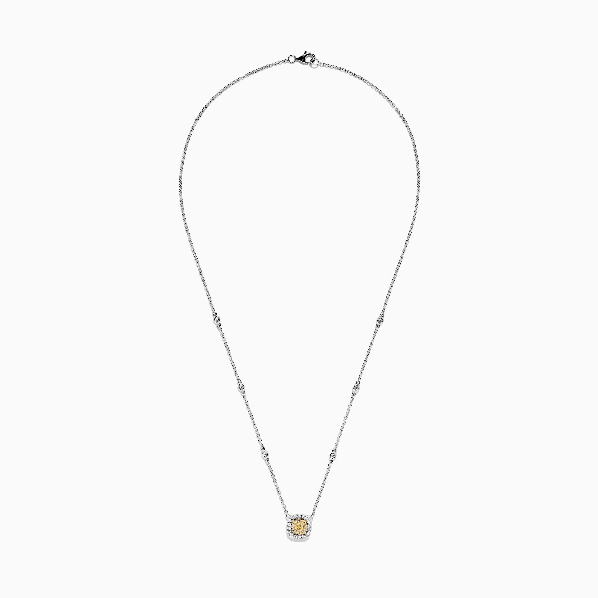 Effy Canare 18K 2-Tone Gold Yellow & White Diamond Necklace, 0.68 TCW