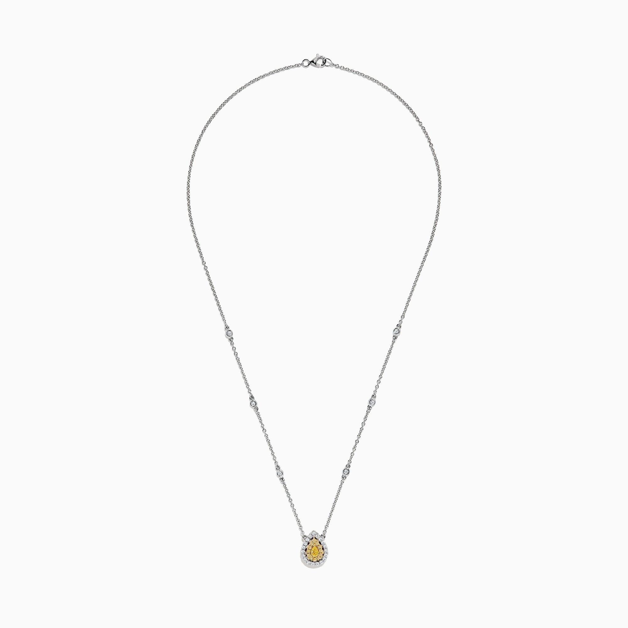 Effy Canare 18K Two-Tone Gold Yellow and White Diamond Necklace, 0.69 TCW