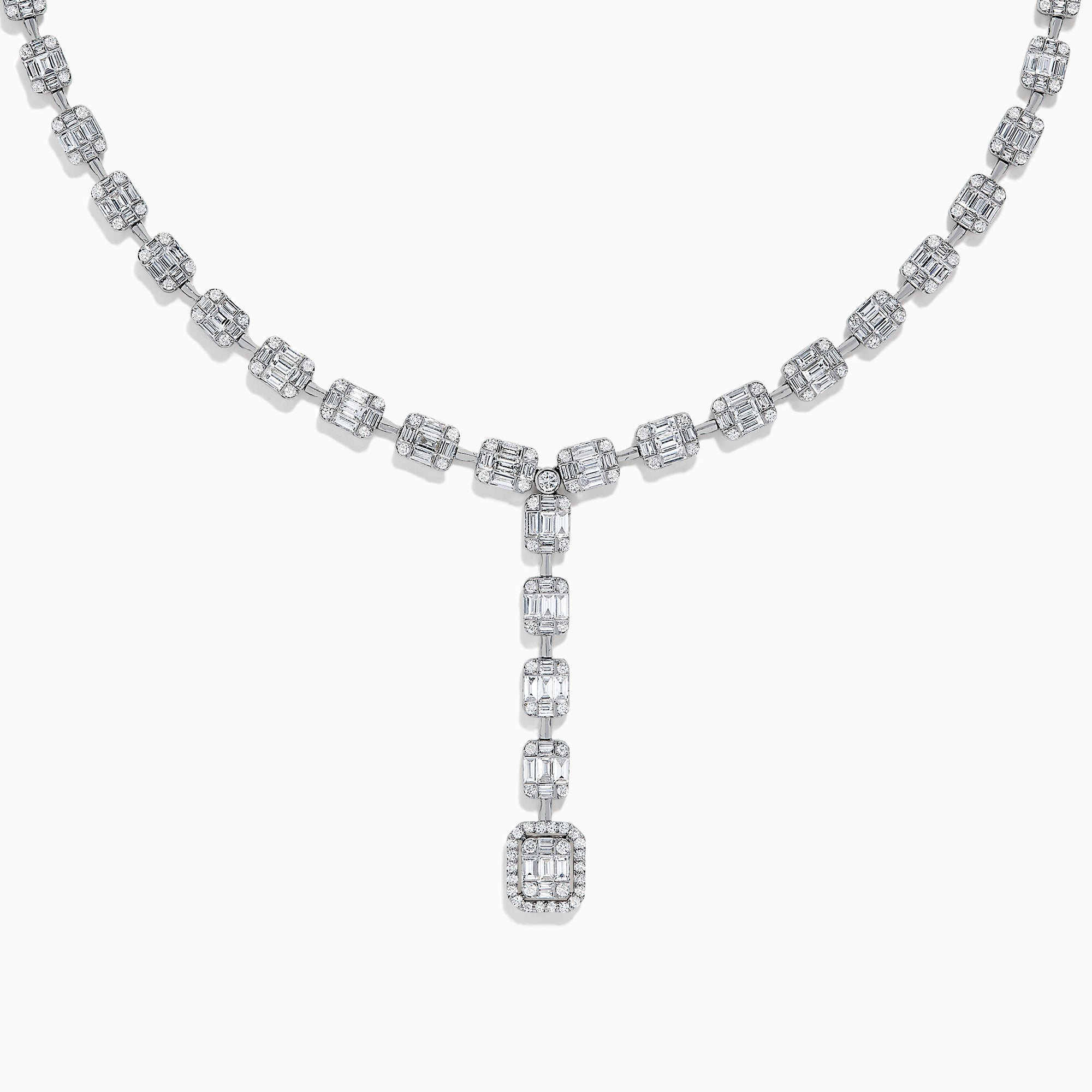 Effy Classique 18K White Gold Diamond Lariat Necklace, 3.74 TCW