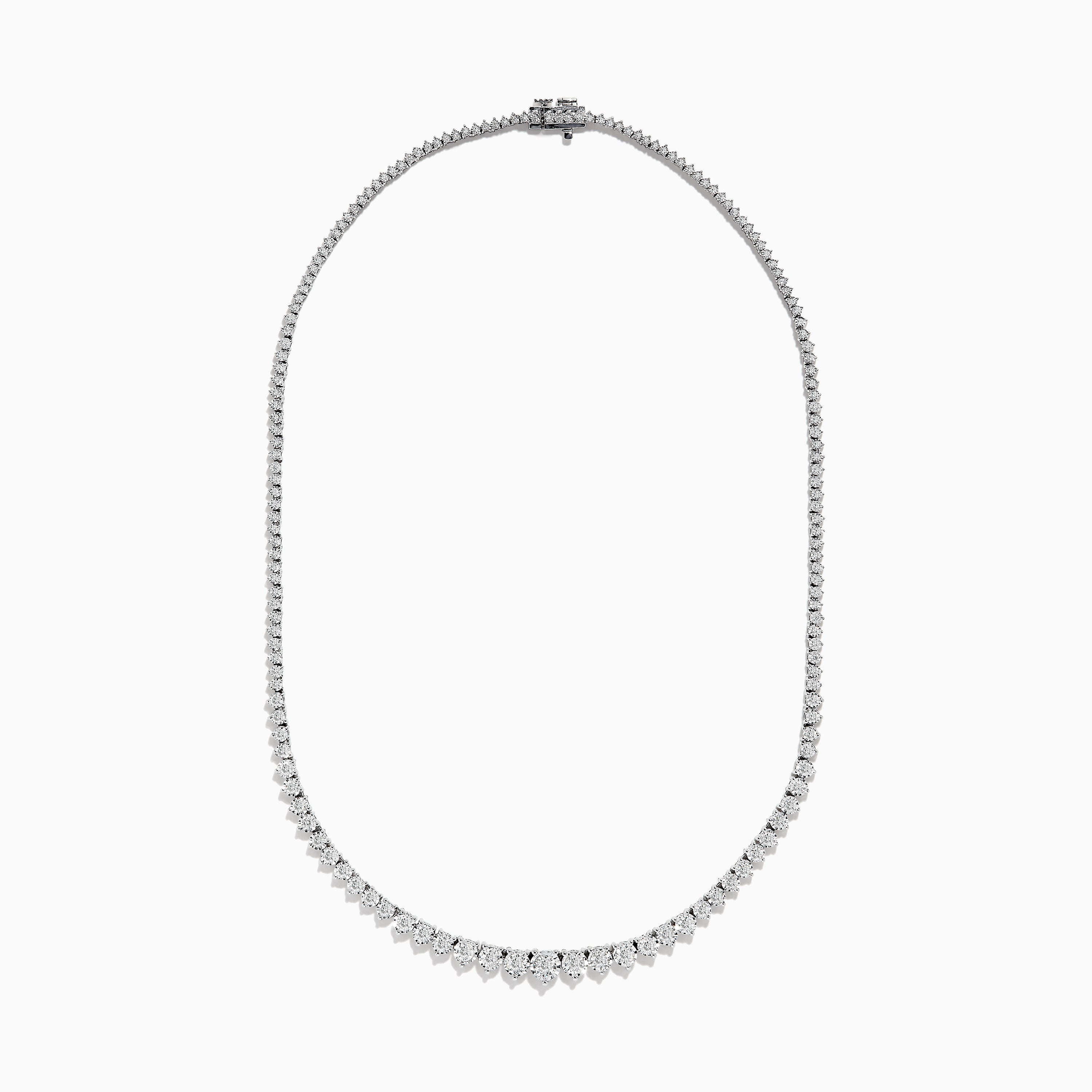 Effy Pave Classica 14K White Gold 18" Diamond Necklace, 6.98 TCW
