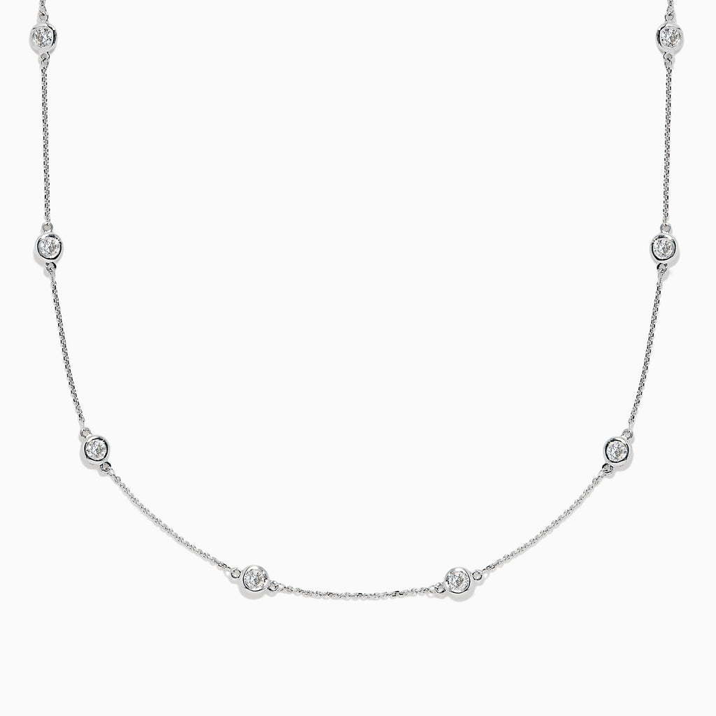 Effy Pave Classica 14K White Gold Diamond Station Necklace, 1.50 TCW