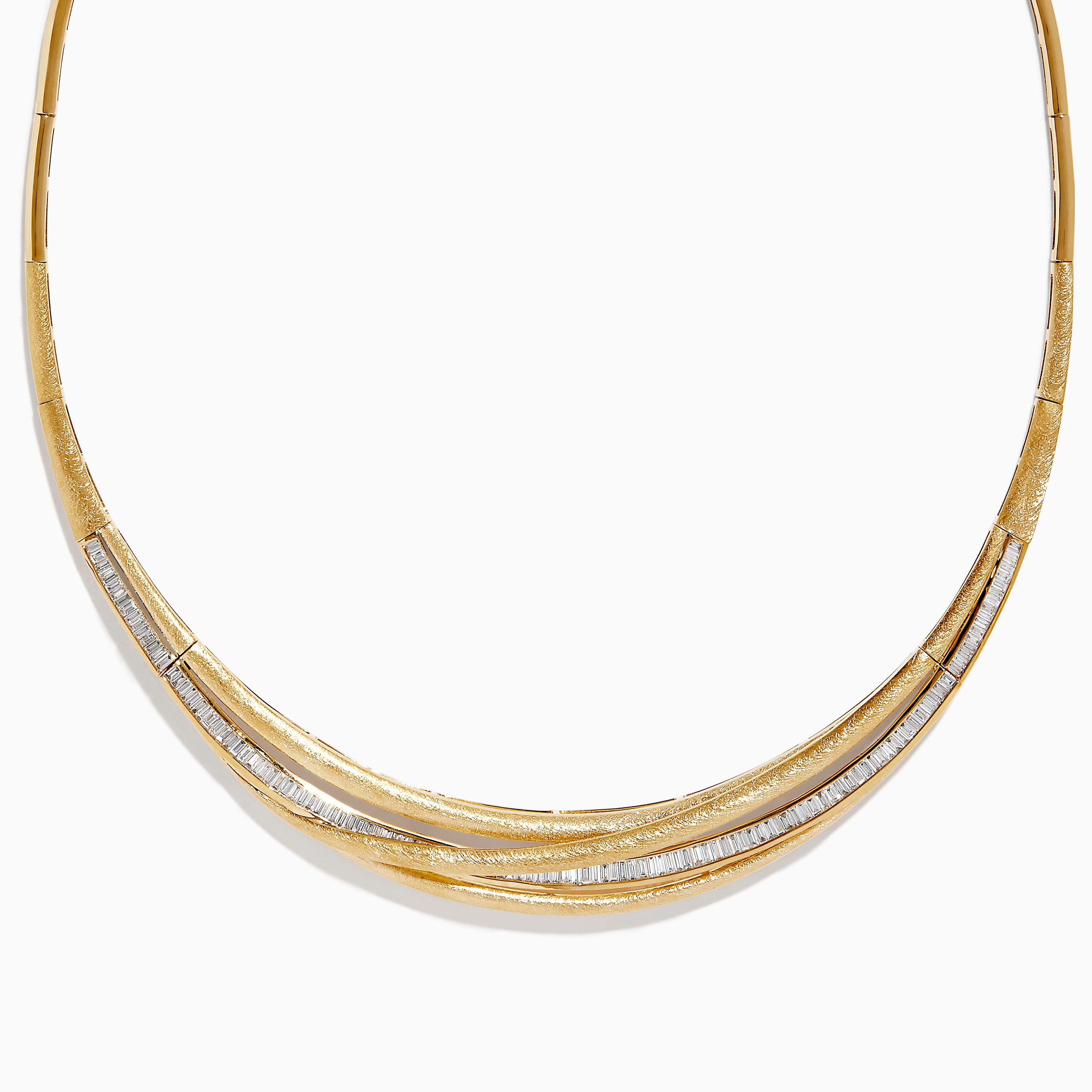 Effy D'Oro 14K Yellow Gold Diamond Crossover Necklace