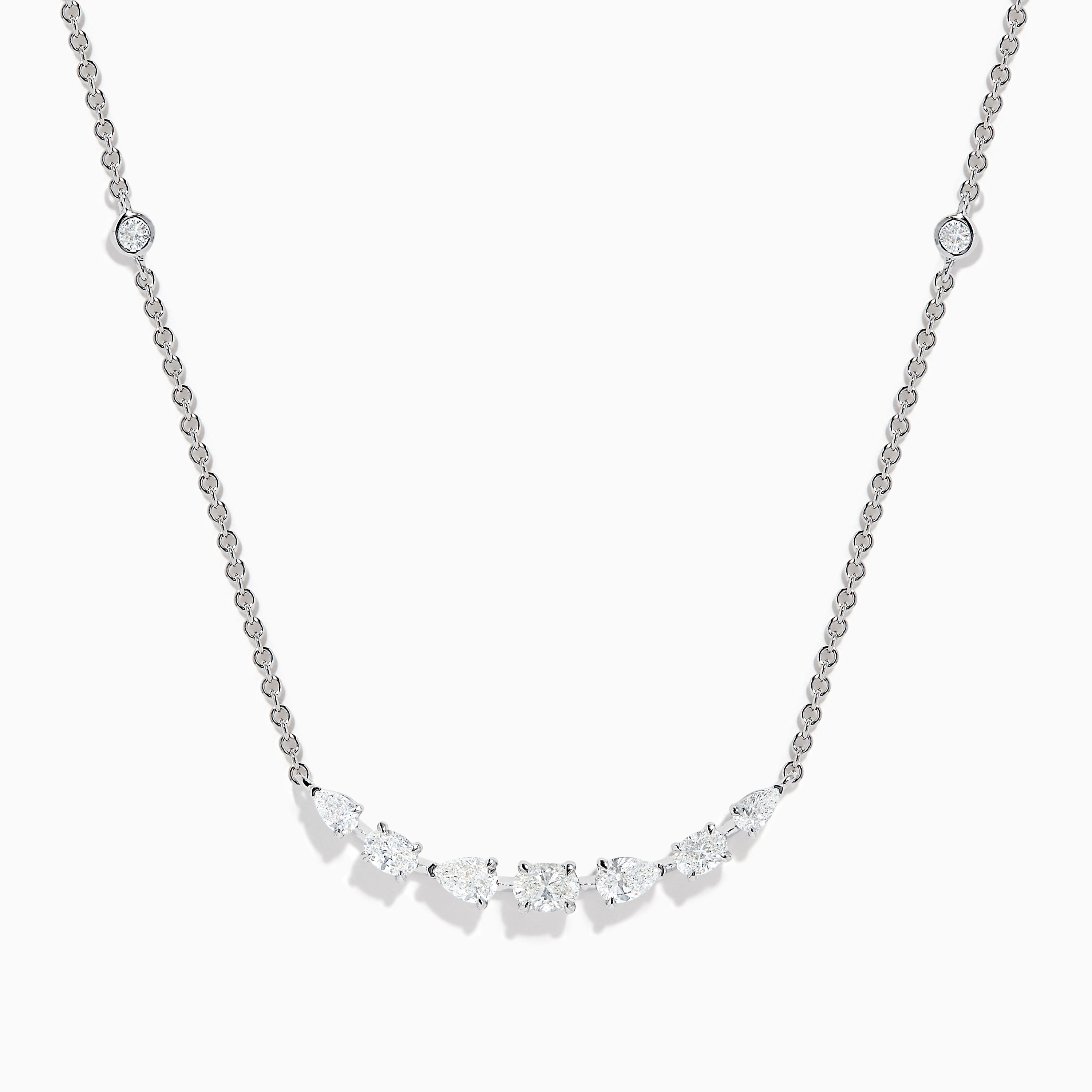 Effy Pave Classica 14K White Gold Diamond Necklace