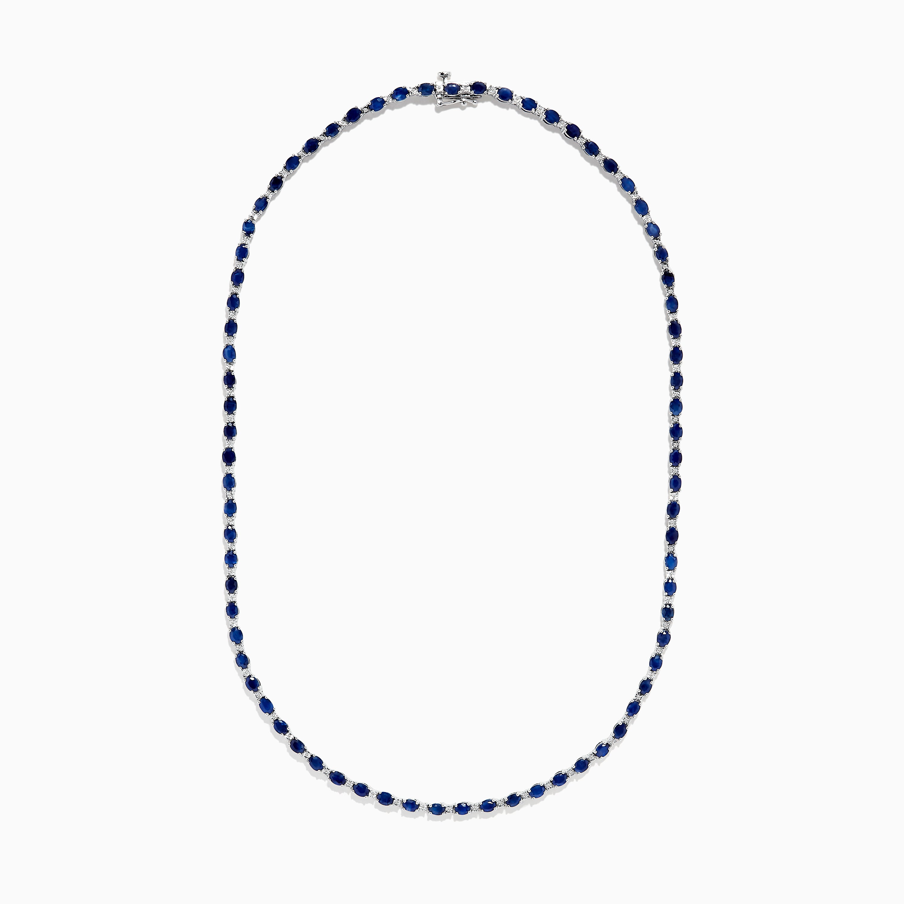 Effy 925 Sterling Silver Blue Sapphire Tennis Necklace