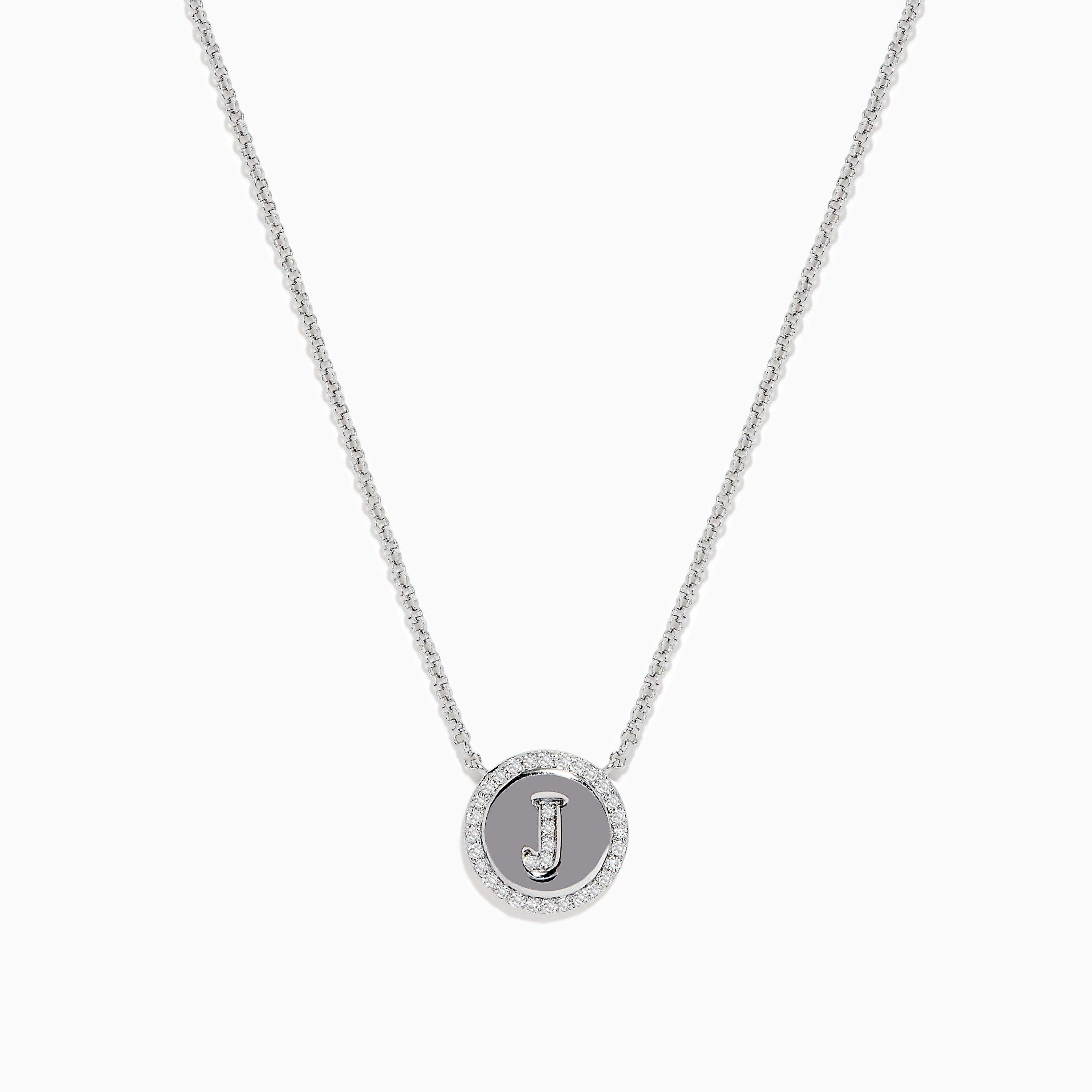 925 Sterling Silver Diamond Initial Letter 