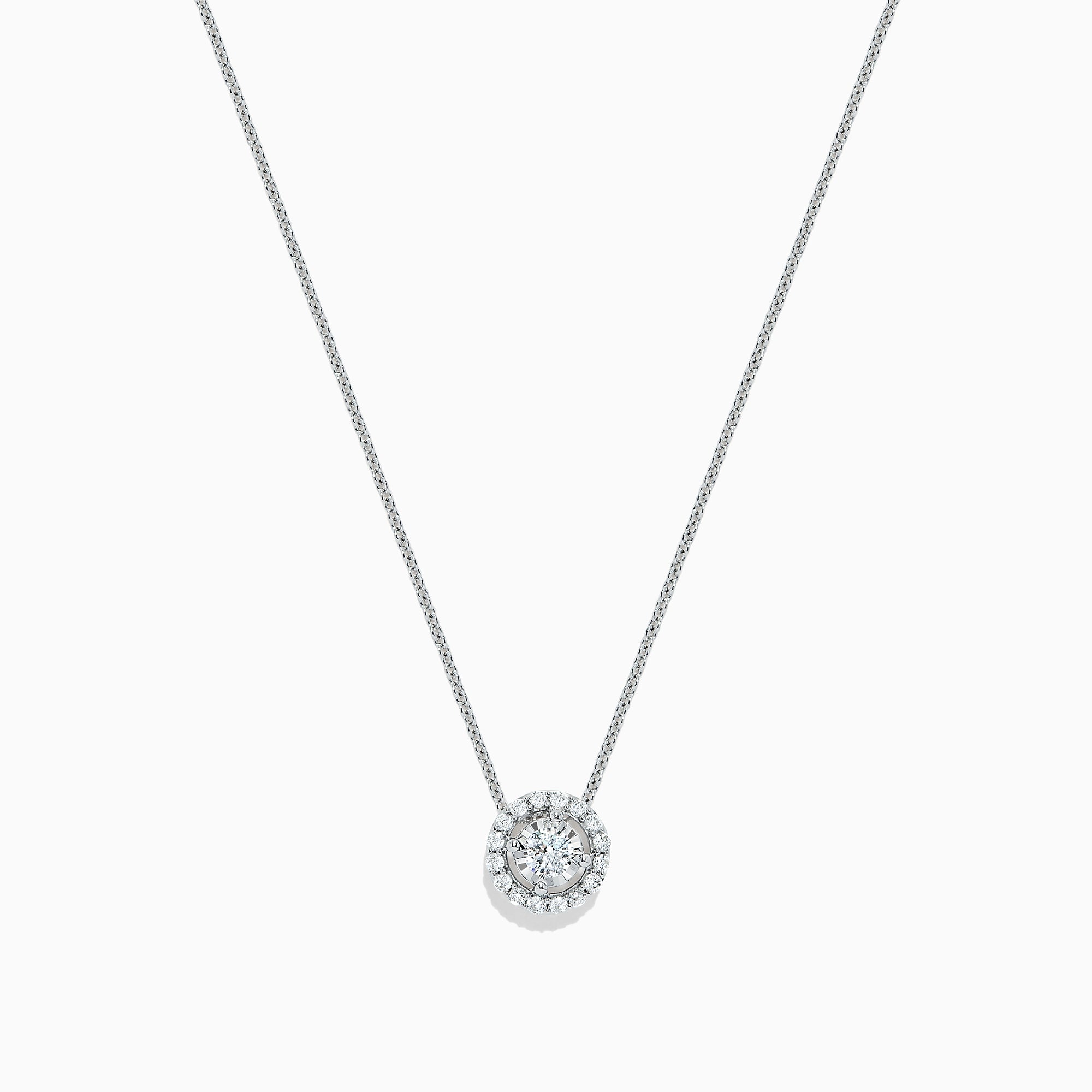 Effy Pave Classica 14K White Gold Diamond Pendant, 0.32 TCW