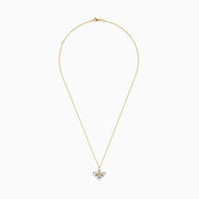 The Novelty 14K Yellow Gold Diamond Bee Pendant (0.26 TCW) features sparkling white stones on its wings and body, displayed against a white background.
